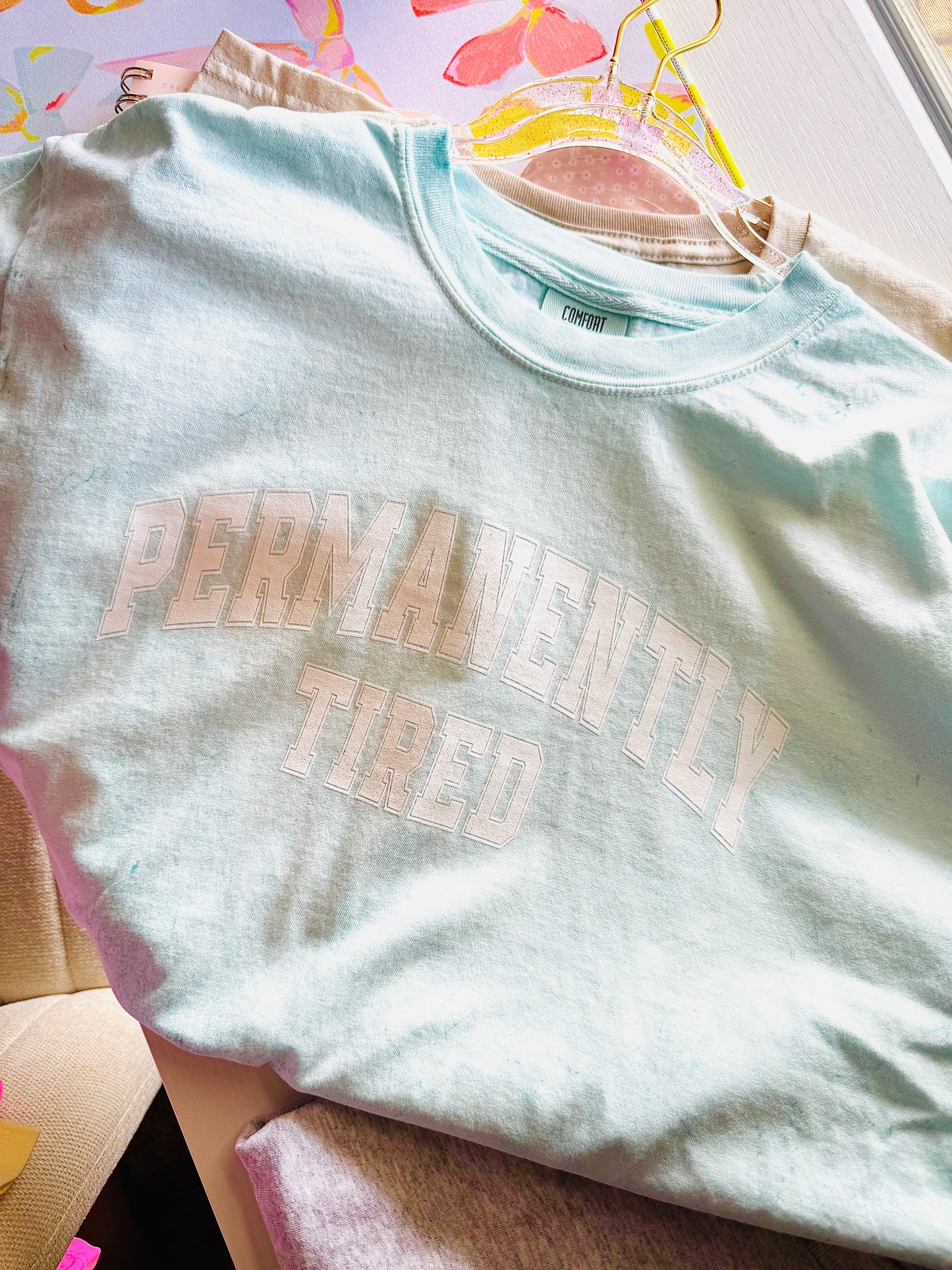 permanently tired color blast tee