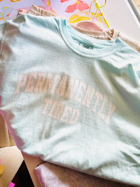 permanently tired color blast tee