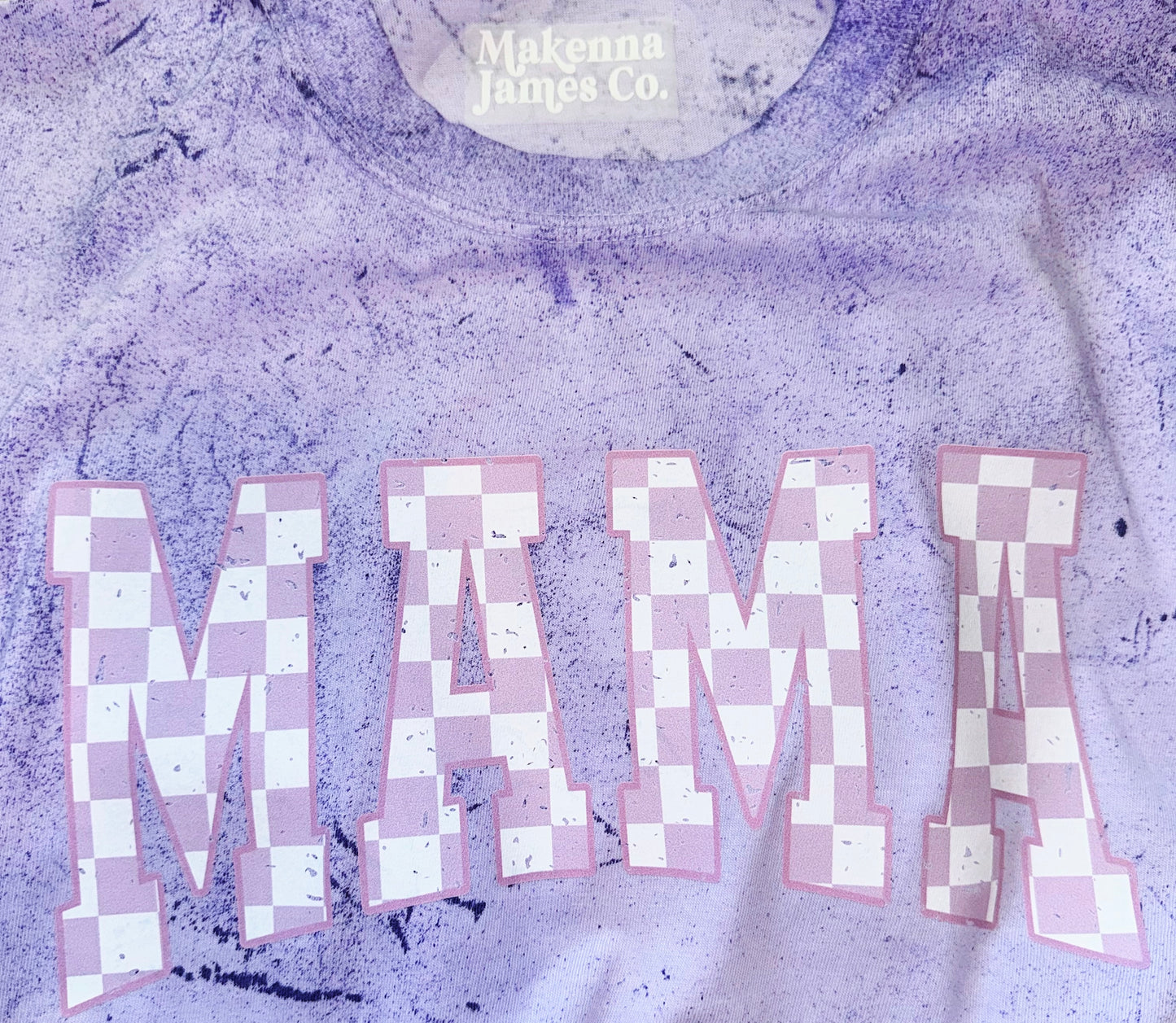 purple mama varsity tee