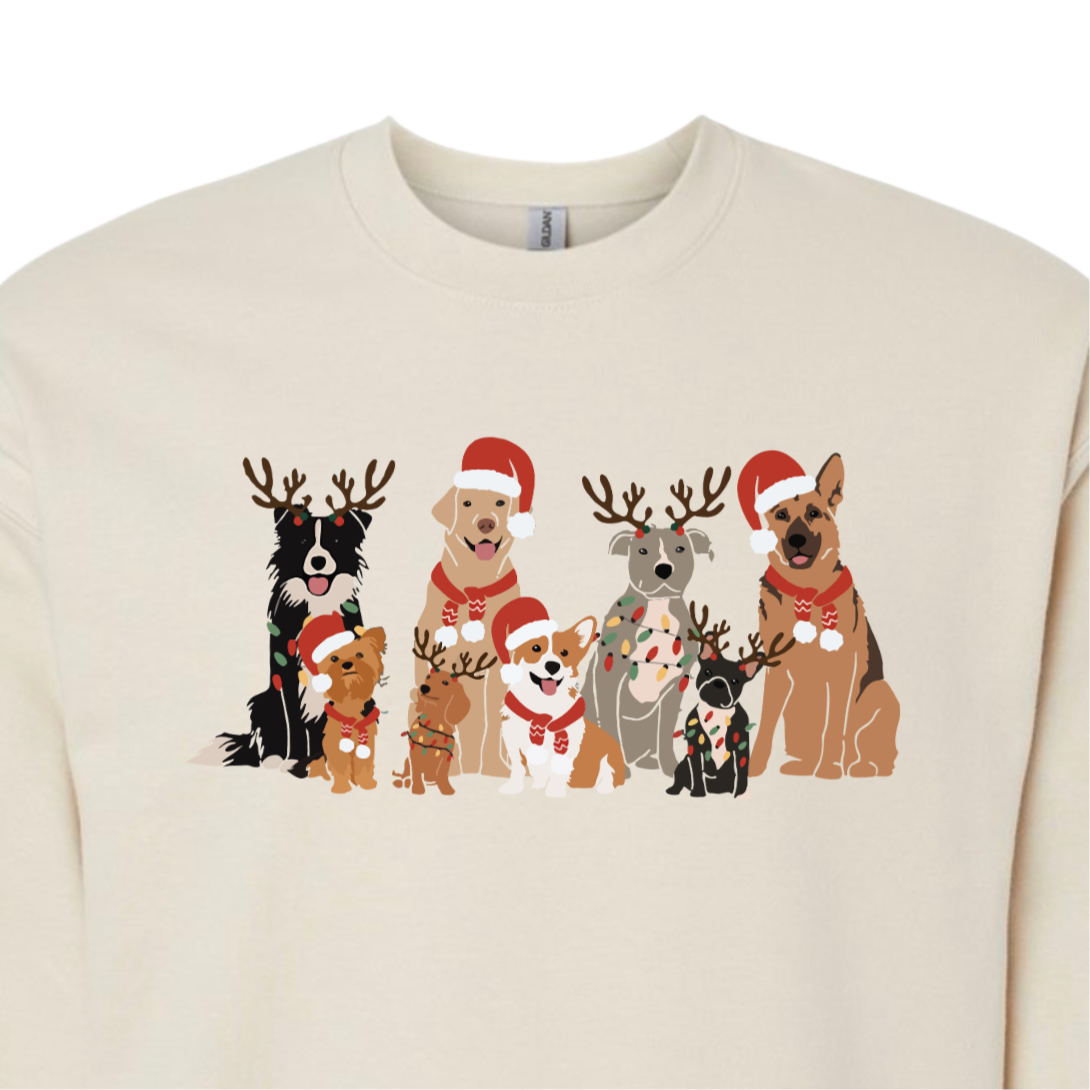 doggy christmas sweatshirt