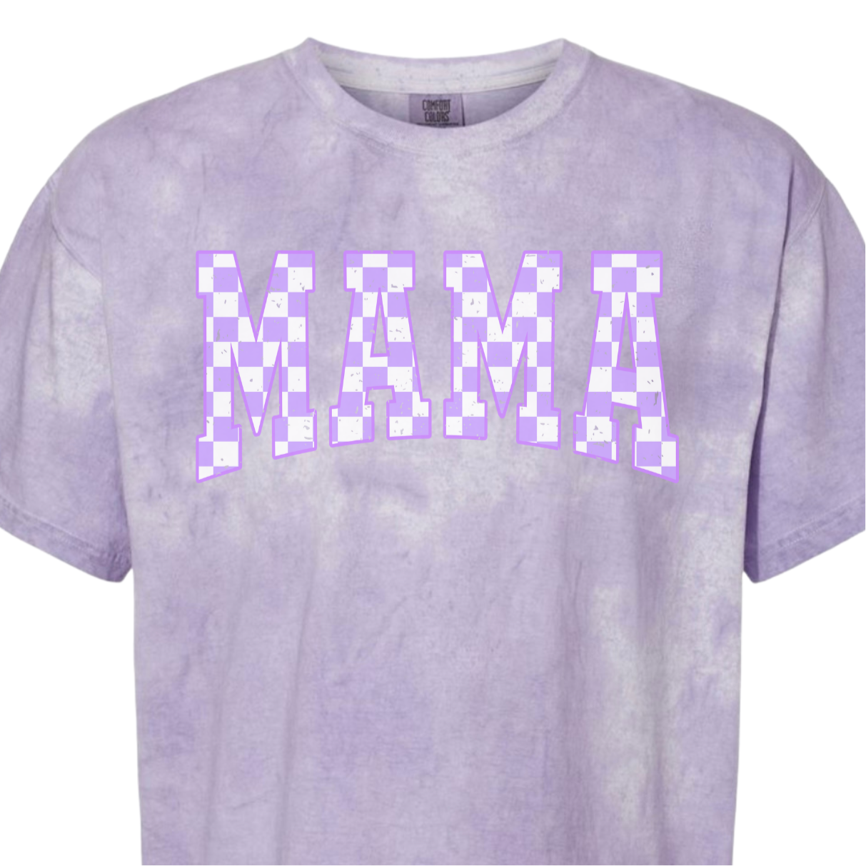 purple mama varsity tee