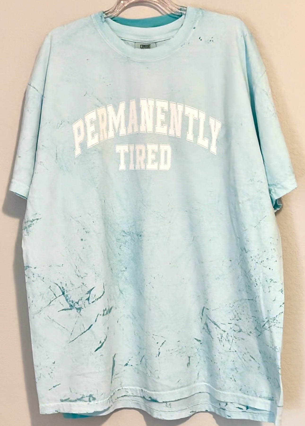permanently tired color blast tee