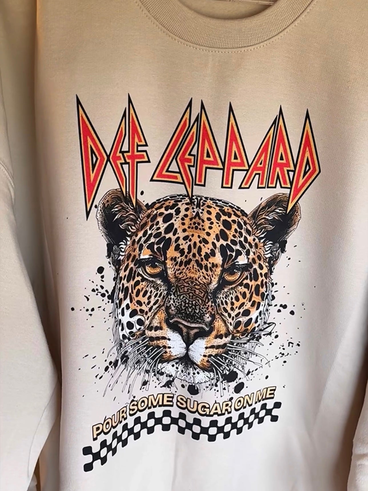 rock-n-roll leopard sweatshirt