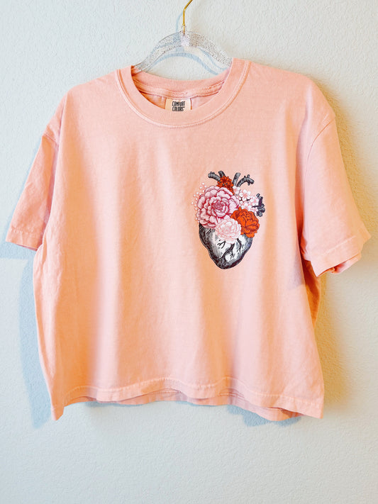 anatomical heart pocket boxy tee