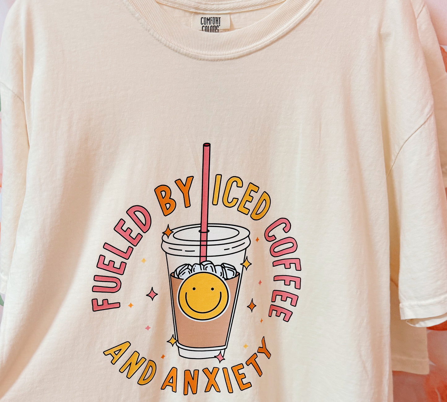 fueled by iced coffee & anxiety tee